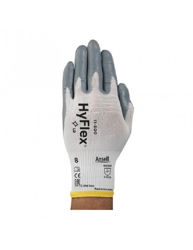 GUANTE NYLON PALMA PU GRIS HYFLEX 11800 (12x12)