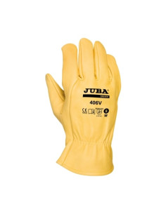 GUANTE PIEL FLOR 406V AMARILLO (EMBOLSADO) 