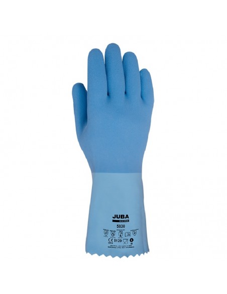 GUANTE LATEX NATURAL BLUE GRAB 5830  RUGOSO (T:6-10)(12X6)