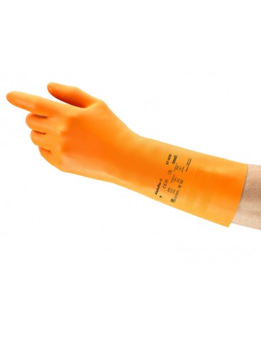 GUANTE LATEX NARANJA ALPHATEC 87955 (12X12)