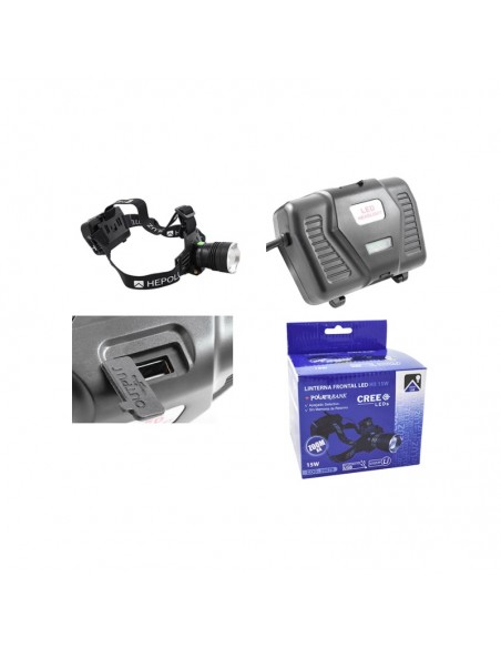 LINTERNA FRONTAL RECARGABLE HEPOLUZ 20079