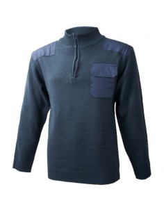 JERSEY C/CREMALLERA REFUERZOS MARINO 1072 (XS-3XL)