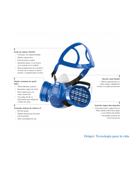 SEMIMASCARA XPLORE 3300 T:M + 2 FILTROS ABEKHgP3 RD R57794