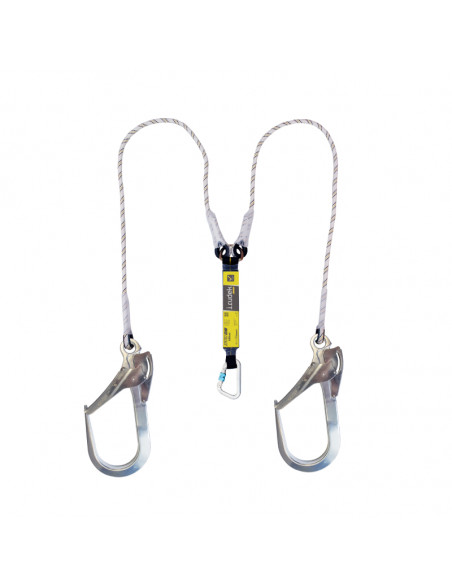 CABO DOBLE 180 cm C/ABSORBEDOR + 2 CONECTORES 110 mm ABE 373BH