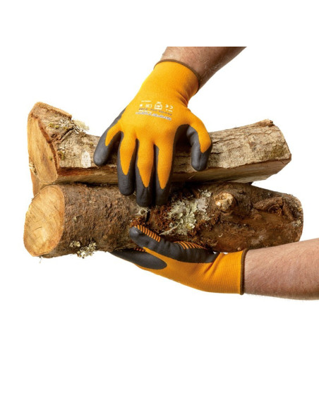 GUANTE NYLON FIT O LITE STRINGS G102 PALMA NITRILO(12X10)(T:6-10)