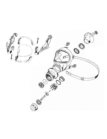 MASCARA RESPIRATORIA 3S H PF 10042636 (ANCLAJE CASCO) 