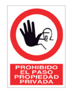 SEÑAL "PROHIBIDO PASAR" ALUMINIO A3 P63