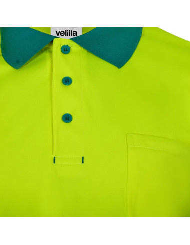 POLO ALTA VISIBILIDAD RECICLADO CON BANDA...