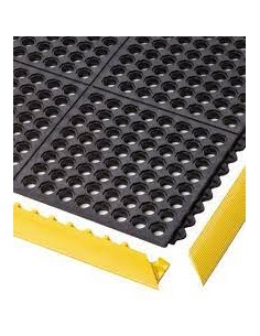 ALFOMBRA ANTIFATIGA CUSHION EASE NEGRO 550 91X91 PERFORADA