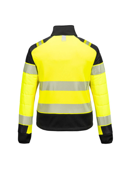 CHAQUETA PARA MUJER HYBRID BAFFLE ALTA VISIBILIDAD CON PANELES ACOLCHADOS RESISTENTE AL AGUA T171