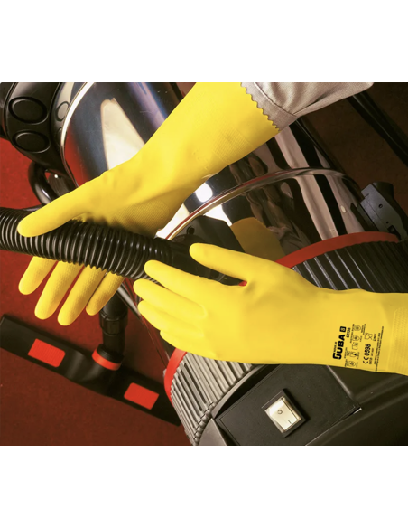 GUANTE DE LÁTEX AMARILLO NOVA 38 (12X12)